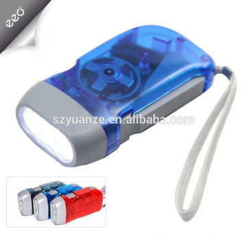 3 LED hand pressing rechargeable dynamo torch